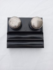 Ancien Encrier Double En Metal