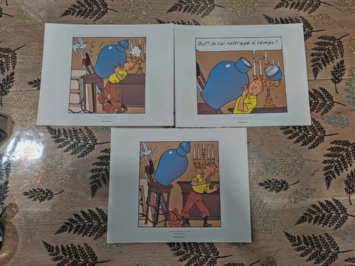 Lot planches tintin - de, 3