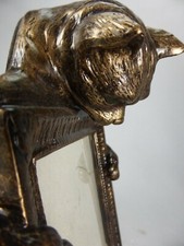 TRES JOLI CADRE PHOTO CHAT EN CERAMIQUE COULEUR BRONZE CAT CATZ 954