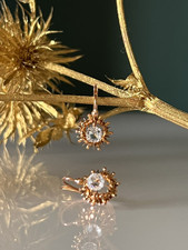 boucles d'oreilles anciennes dormeuses or 18k