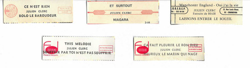 Lot etiquettes juke box - 5,