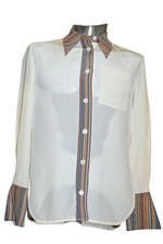 Chemise En Soie Rayée