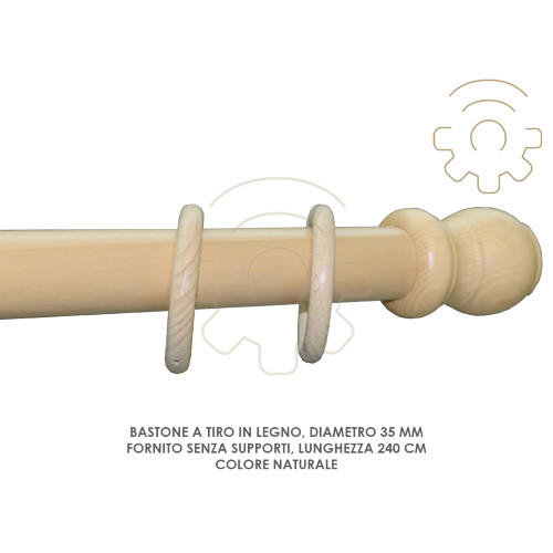 Barre store tir bois - store,