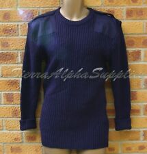 ROYAL NAVY Surplus Issue Bleu Foncé Combat Pull, en Laine Pull, Ras Cou