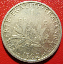 France. 1 Franc semeuse. 1902