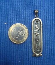 B29 Pendentif Cartouche Egyptien Hiéroglyphe Argent Massif Lot Bijou ethnique