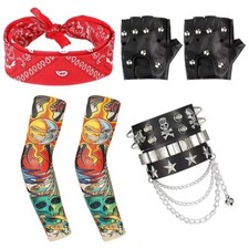 Déguisement Rock Star pour homme Heavy Metal Disco Costume Accessoires pour 7...