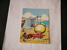 CARTE POSTALE SALUT LES COPAINS CHOUCHOU ET YEYE  N°13 YEYE ET OUA-OUA LA PLAGE