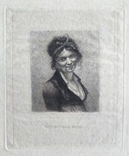 Gravure ancienne Mademoiselle MAYER  SC Léopold  FLAMENG d'après PRUDH'OMME