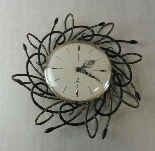 Ancienne horloge décor - fer, et