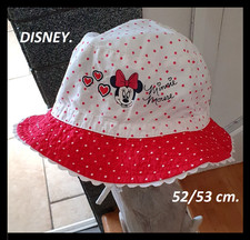 Bob, chapeau de soleil fille rouge/ blanc Disney 52/53 cm