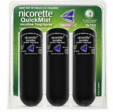2 × Nicorette Arrêter de fumer QuickMist Spray buccal Cool Berry Triple 150...