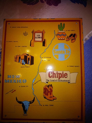 Rare plaque chipie emaillee - rare,