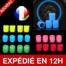 Bouchon Valve Pneu Roue X4 Fluorescent Néon Voiture Moto Vélo