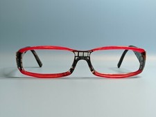 LUNETTES DE VUE VINTAGE ALAIN MIKLI PARIS A0783 ACÉTATE ROUGE FAITES MAIN...