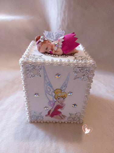 Tirelire bébé fimo - , fille
