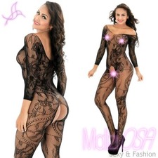 Catsuit Bodystocking Lingerie Sexy Hot Lingerie Ensemble Body Grenouillère Filet