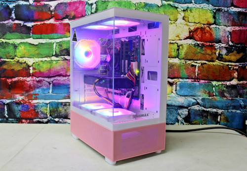 Custom pink gaming desktop - gaming,