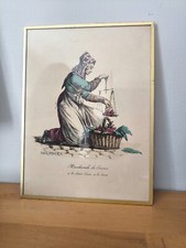 Marchande de cerises ❤️ lithographie signée  Carle VERNET (1758-1836)