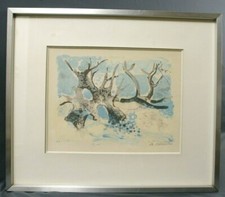Lithographie originale épreuve d'artiste Maurice Elie Sarthou vers 1970