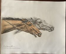 Les chevaux de course - Léon Danchin - Gravure signée