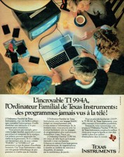 publicité Advertising 0121 1983  ordinateur familial Texas Instrument TI 99/4A