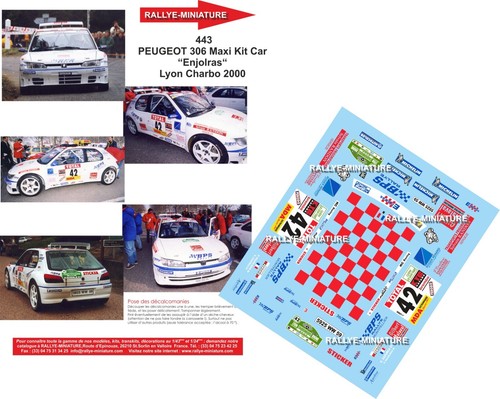 Decals ref 0443 peugeot - 1/43,