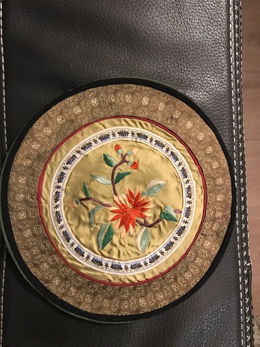 Napperon broderie soie chine - napperon,