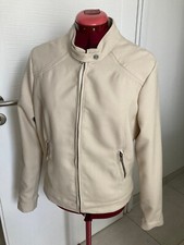 Blouson tergal écru, doublé, zippé, poches zippées PIMKIE T 40