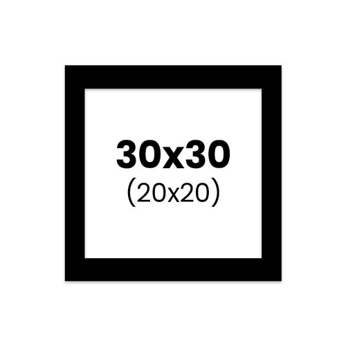 Passe partout noir 30x30cm - passe-partout,