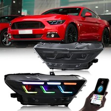 2xRGB LED Headlight For Ford