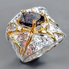 Bijou ancien bague saphir bleu