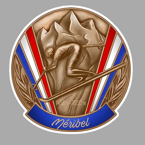 Meribel medaille vintage ski - medaille,