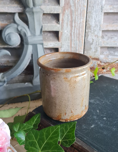 Ancien pot confiture conique - ancien,