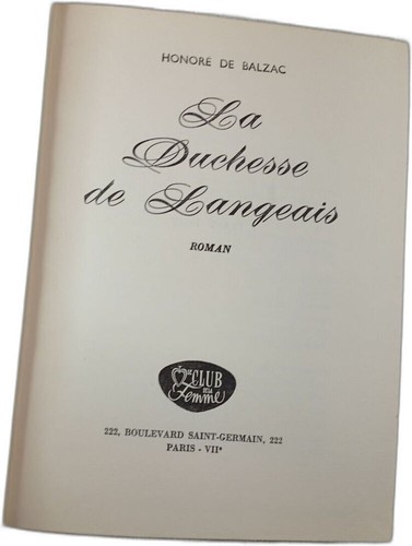 Duchesse langeais - la,