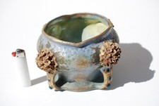 1 vase en faïence émaillée