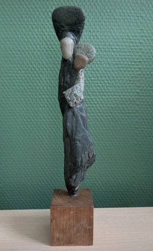 Sculpture art brut pierre bois
