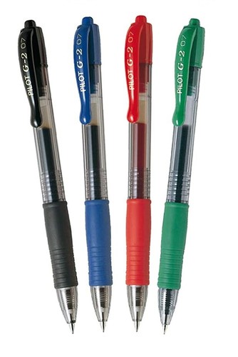 Lot stylos bille pilot g2 - 4,