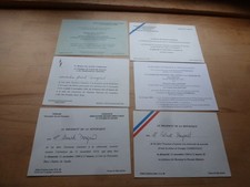 Lot 52 Invitations sous la Présidence de François MITTERAND