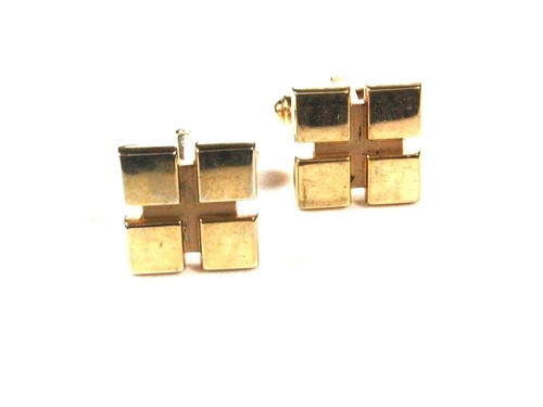 Gold tone big square little - tone,