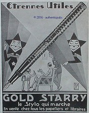 PUBLICITE GOLD STARRY STYLO