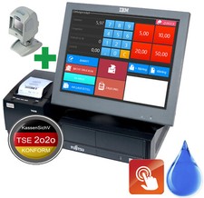 KASSE SYSTÈME DE CAISSE 15" 38Cm ÉCRAN TACTILE IMPRIMANTE DE CAISSE DÉTAIL KA44