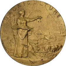France, Médaille, Agriculture, Bronze, TTB, Grandhomme