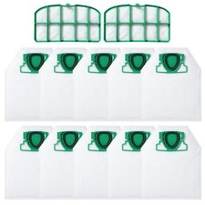 10 sacs aspirateurs pour Vorwerk Kobold VK200 FP200 avec 2 filtres sac aspira...