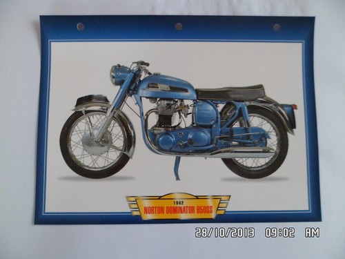 Carte fiche moto norton - carte,
