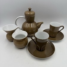 8-PC Vintage Brown Porcelain
