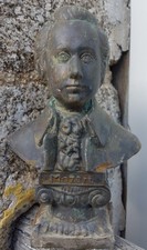 Buste de Mozart en bronze 12 cm.
