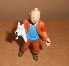 FIGURINE TINTIN  AVEC MILOU HERGE 1994 T L PLASTOY