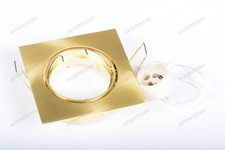 Or Satiné Soutien Encastré Carré Réglable Support de Lampe Spots D6A2