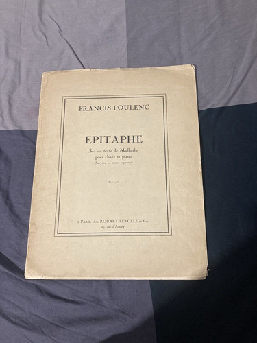 Francis poulenc epitaphe eo - ,